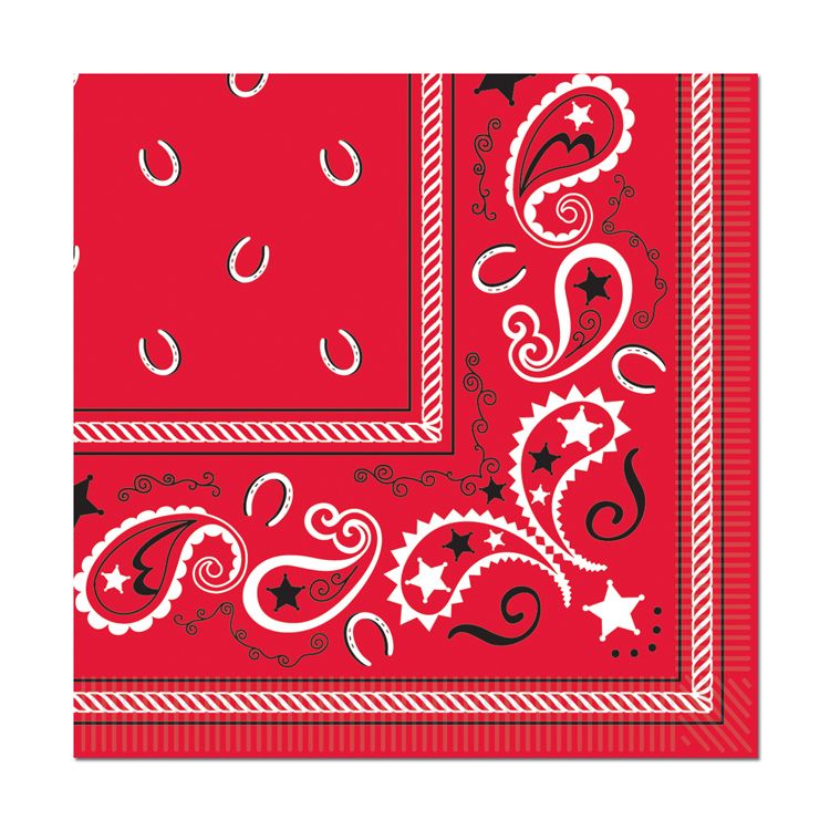 Bandana Beverage Napkins (12) image