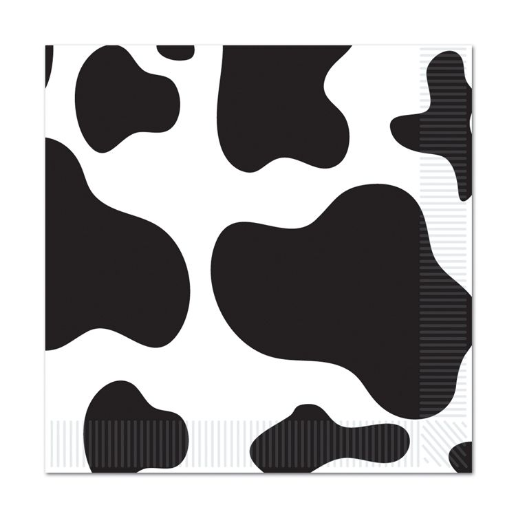 Cow Print Beverage Napkins (12) image