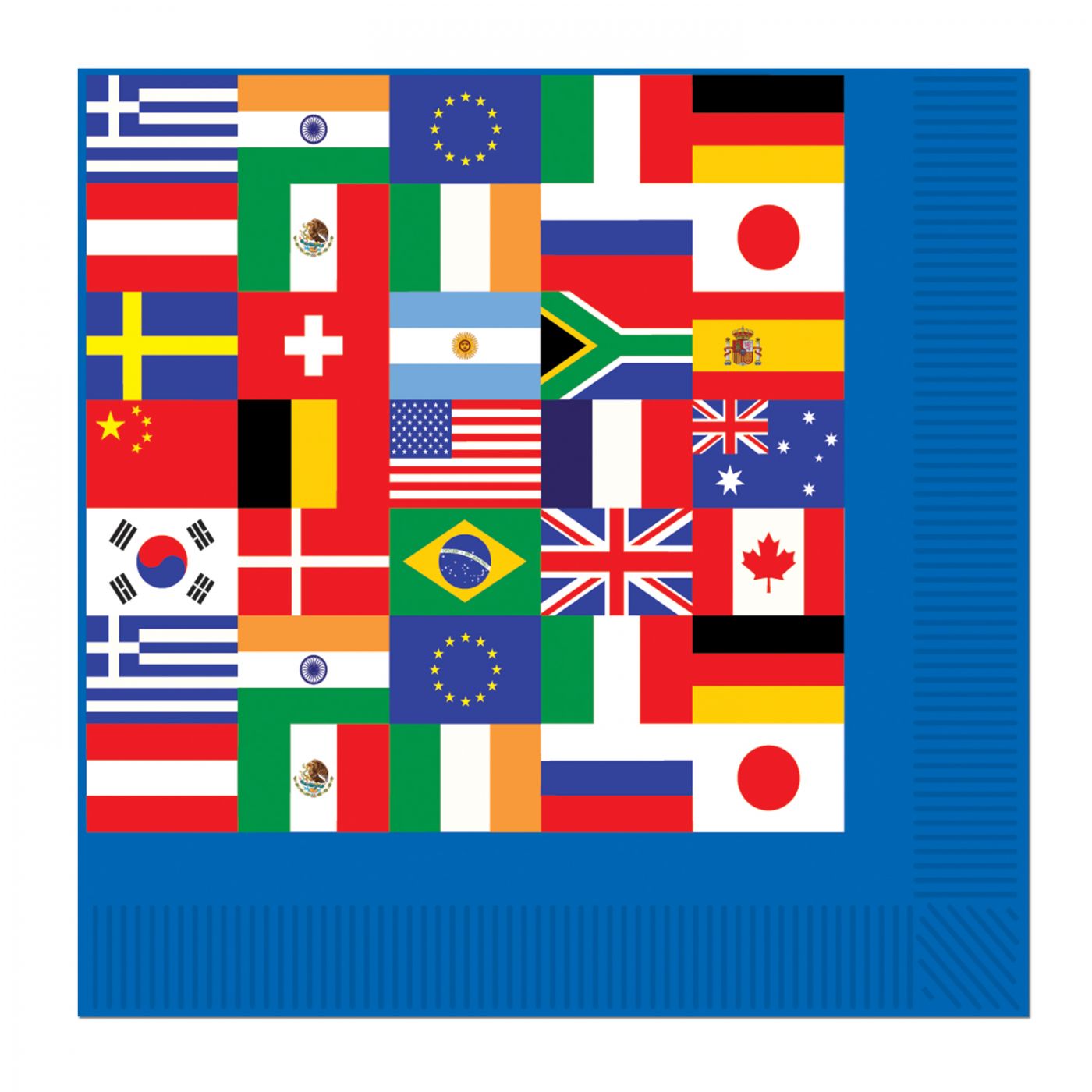 International Flag Beverage Napkins (12) image