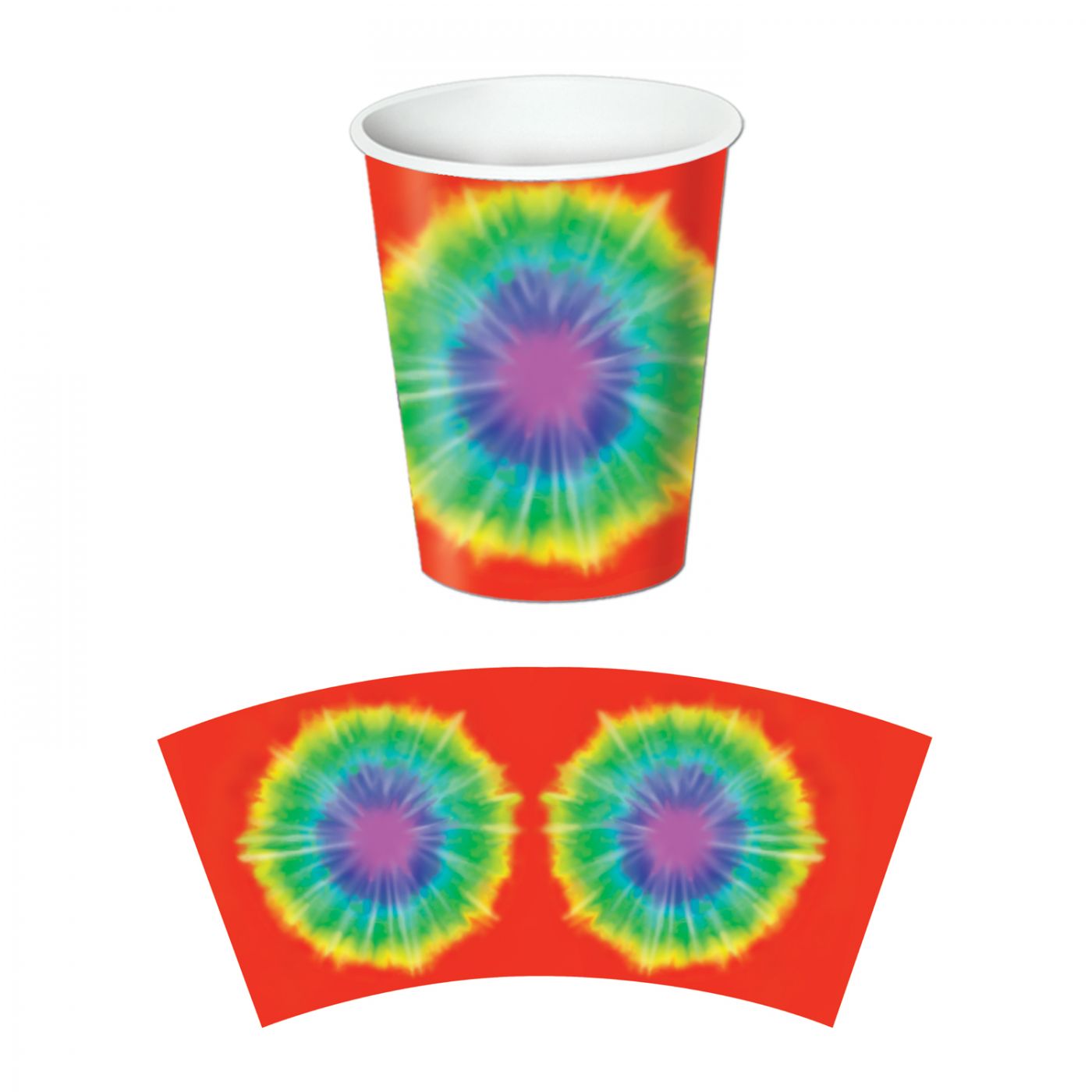 Tie-Dyed Beverage Cups (12) image