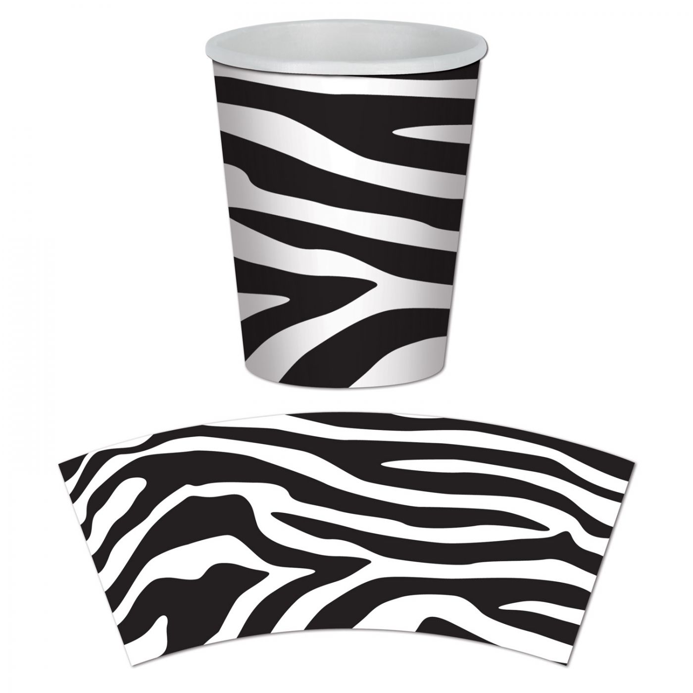Zebra Print Beverage Cups (12) image