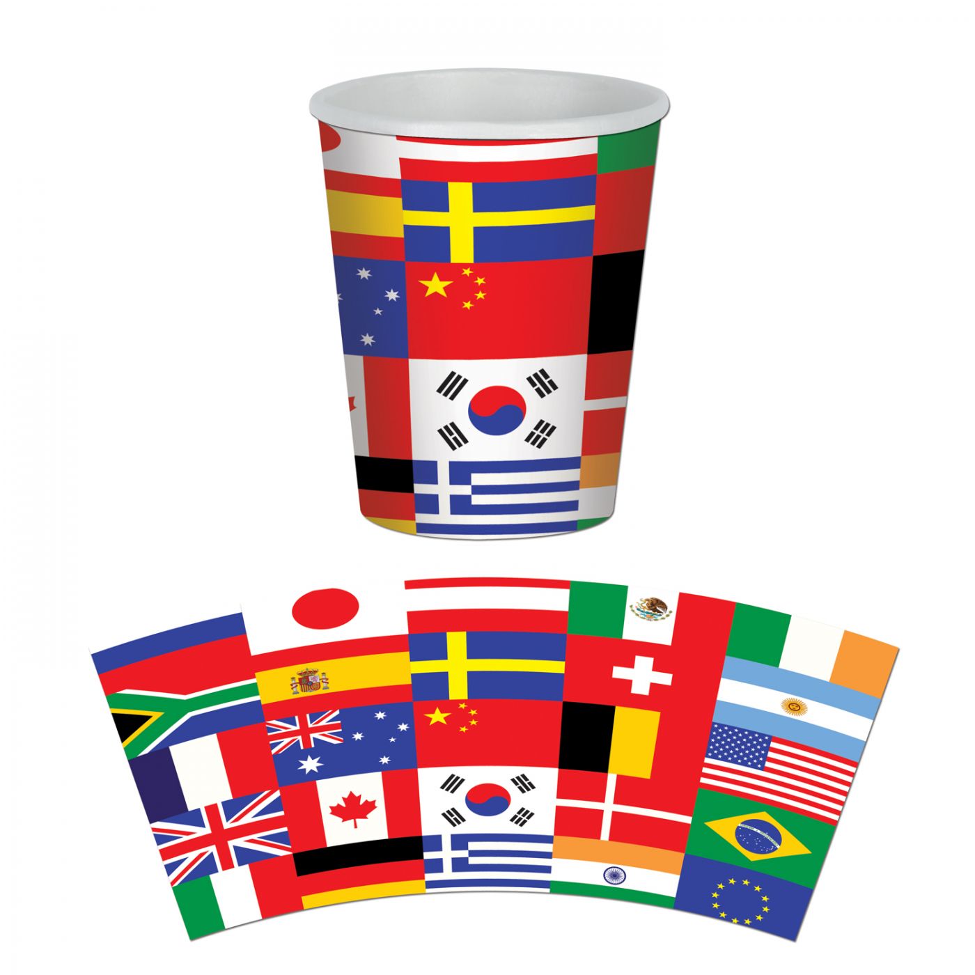 International Flag Beverage Cups (12) image