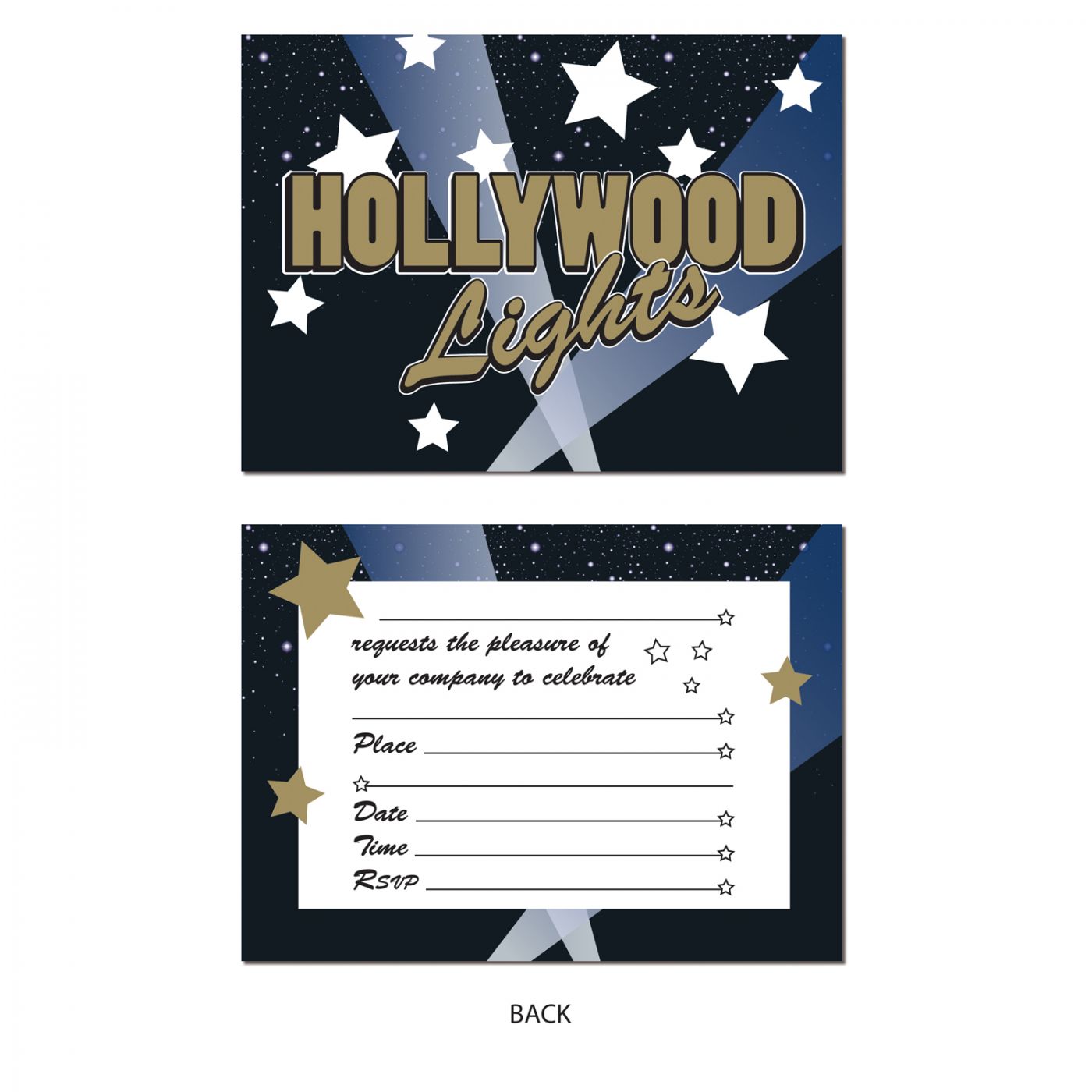 Hollywood Lights Invitations (12) image