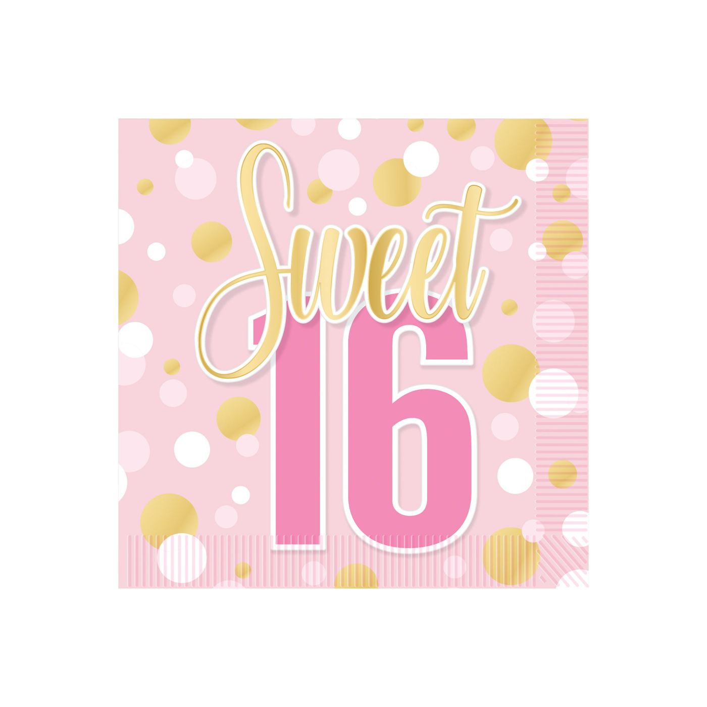 Sweet 16 Beverage Napkins (12) image