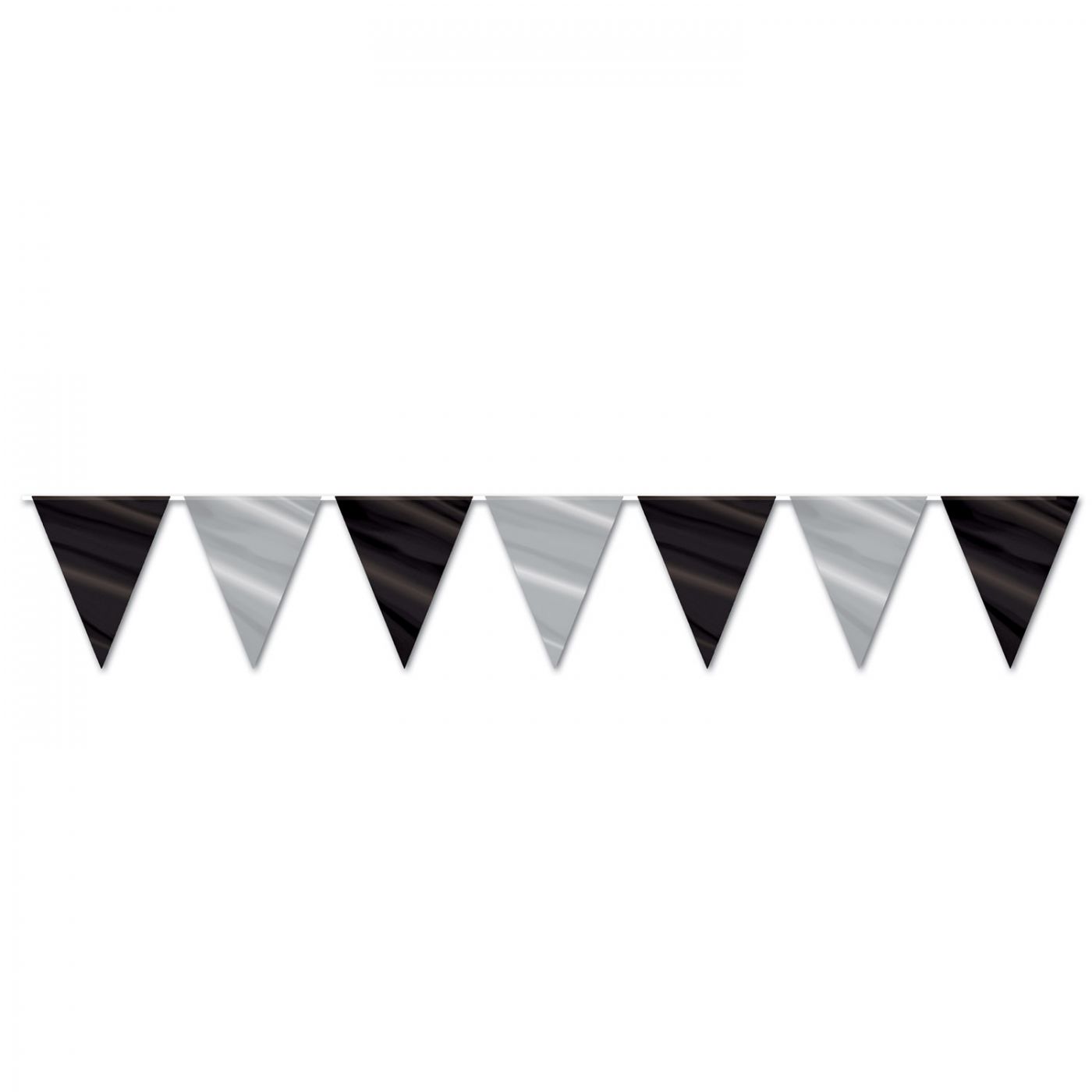 Image of Black & Silver Pennant Banner (12)