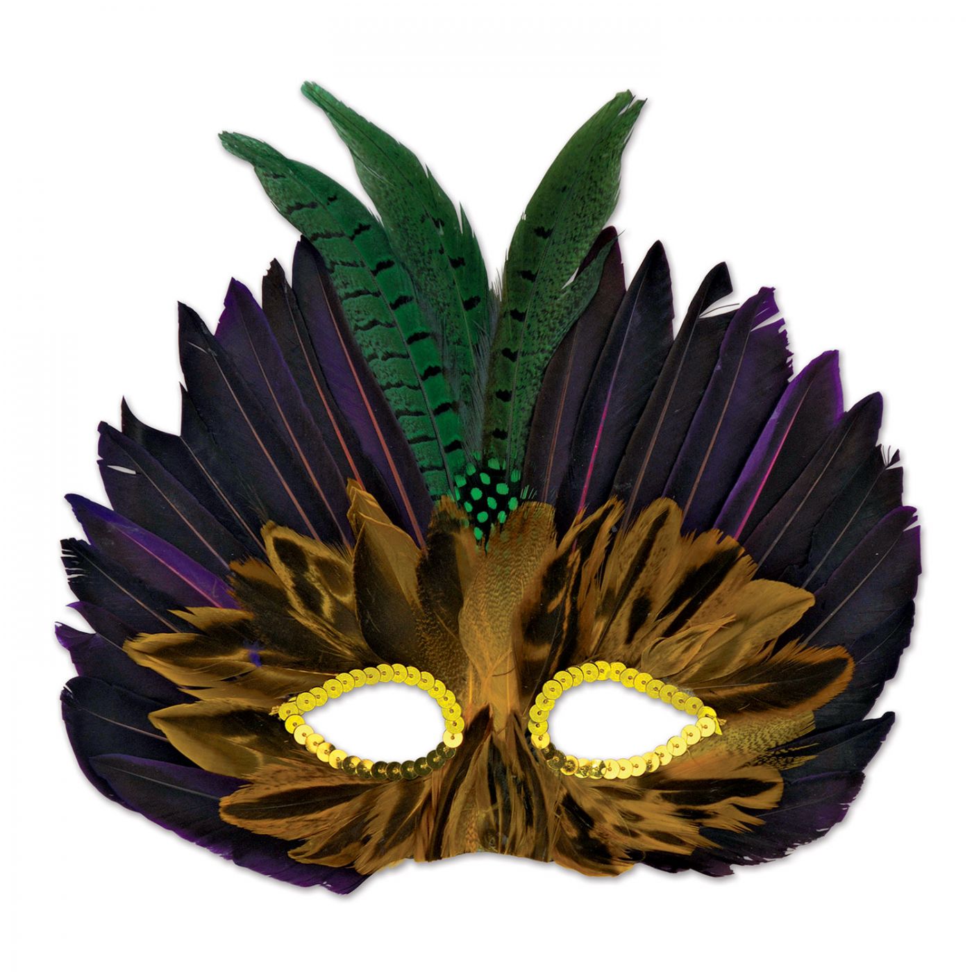 Mardi Gras Feathered Mask (12) image