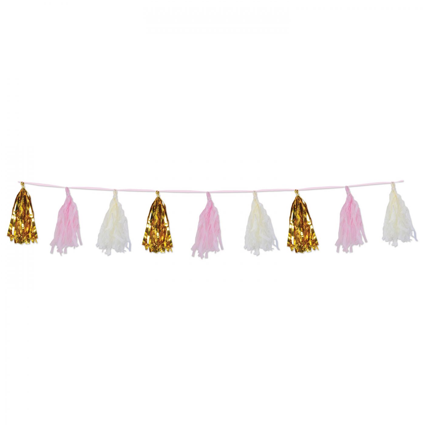 Metallic & Tissue Tassel Garland (12) image