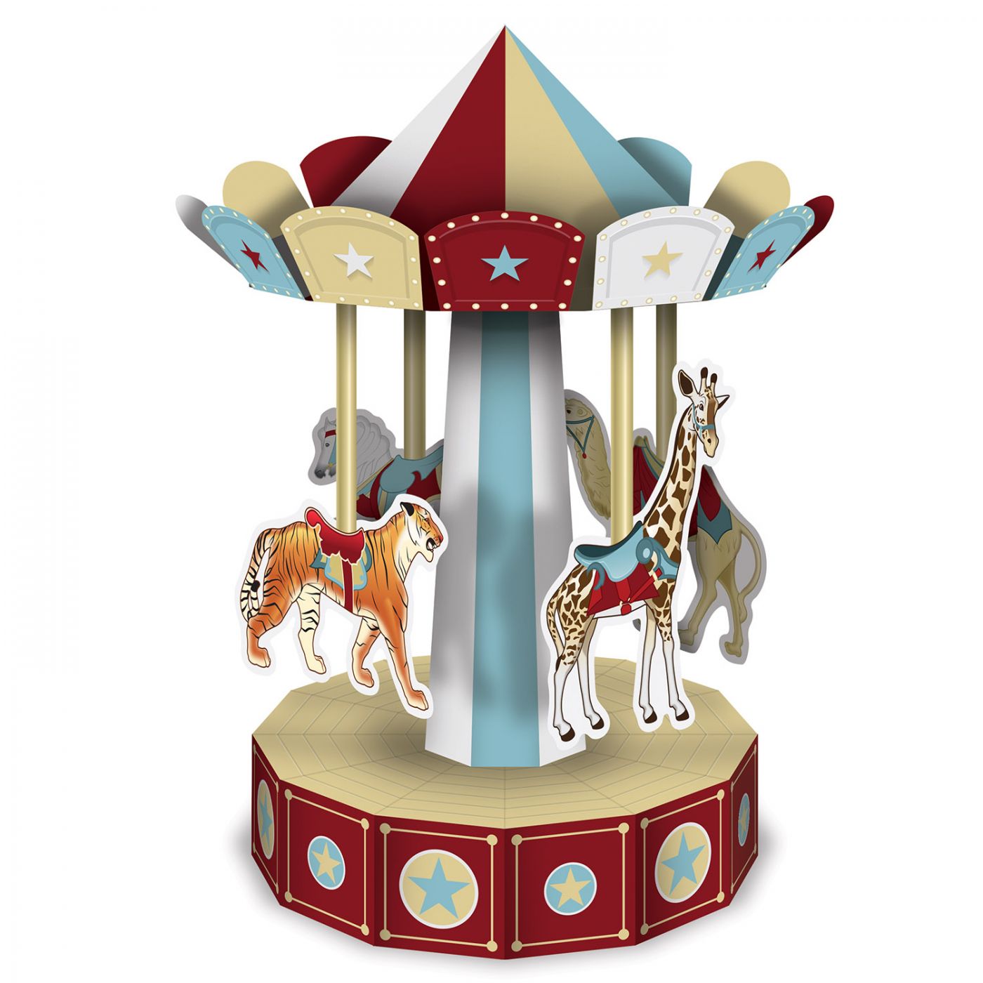 Image of 3-D Vintage Circus Carousel Centerpiece (12)
