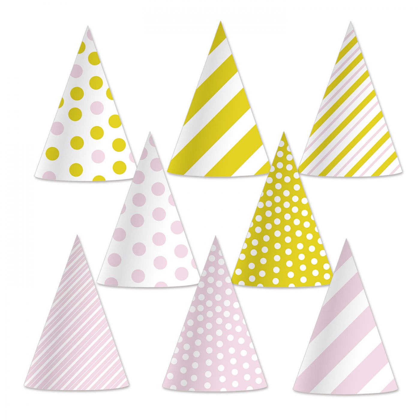 Pink & Gold Cone Hats (12) image