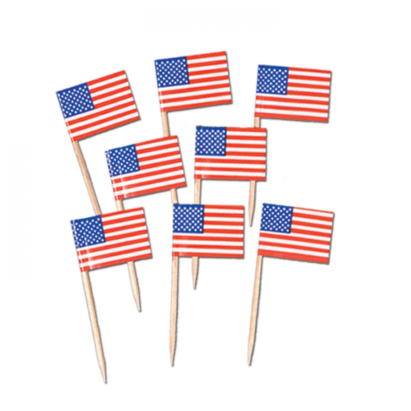Pkgd U S Flag Picks (12) image
