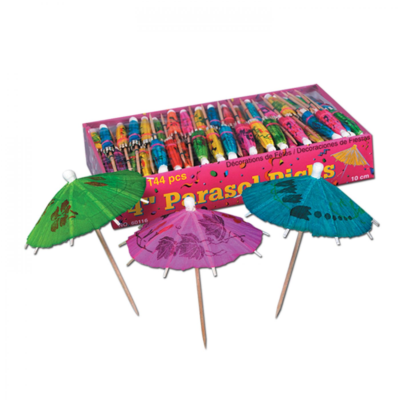 Image of Boxed Party Parasol Picks (24)