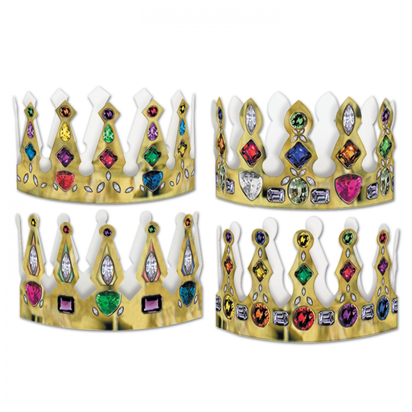 Pkgd Printed Jeweled Crowns image