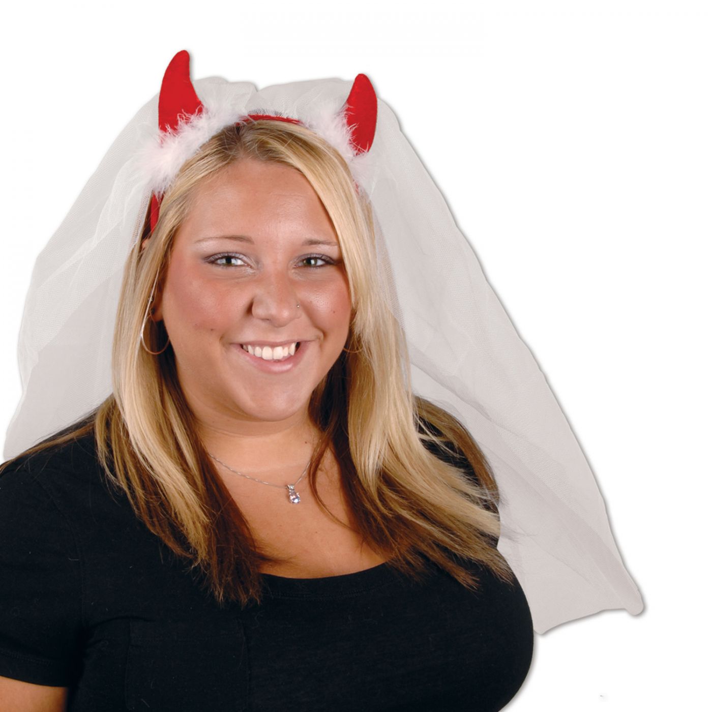 Devil Horns Headband w/Veil (12) image