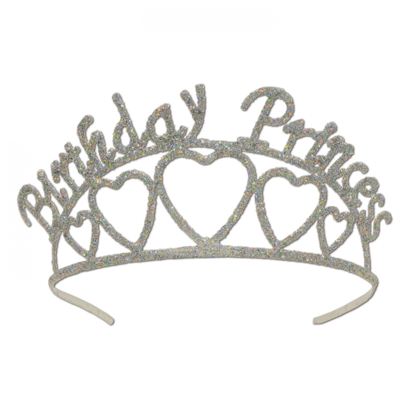 Glittered Metal Birthday Princess Tiara (6) image