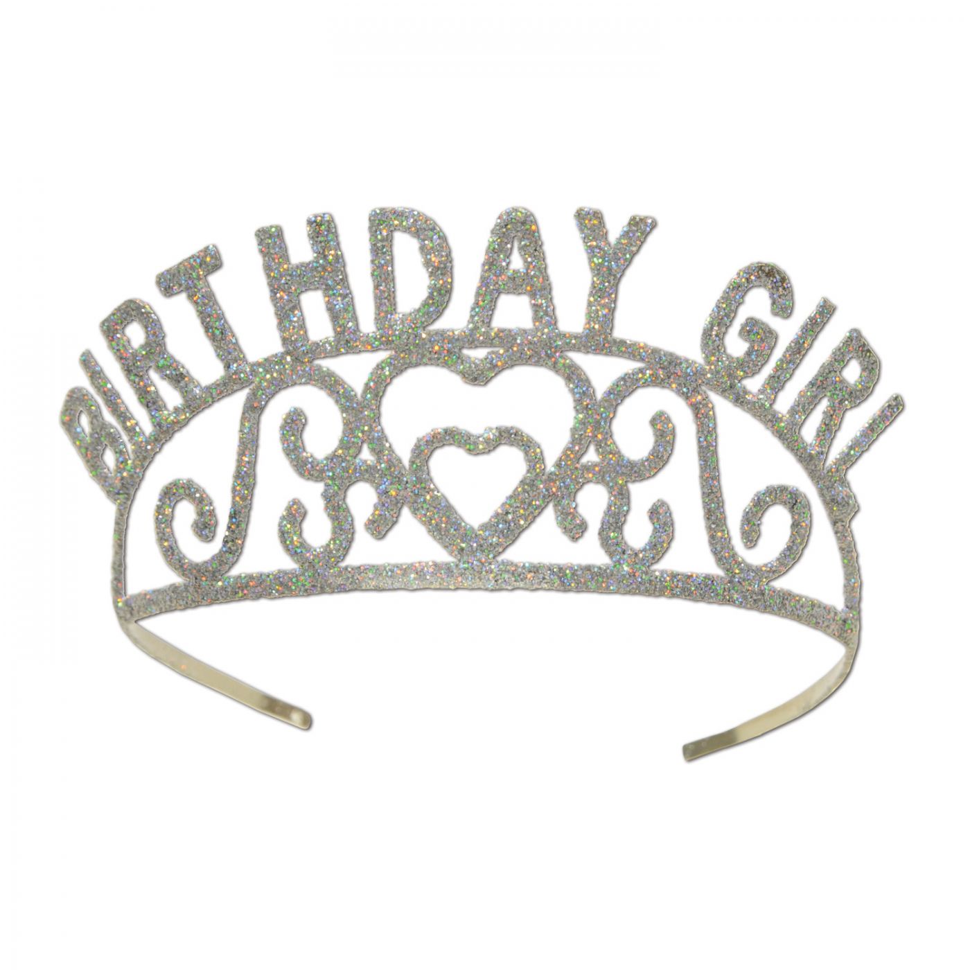 Glittered Metal Birthday Girl Tiara (6) image