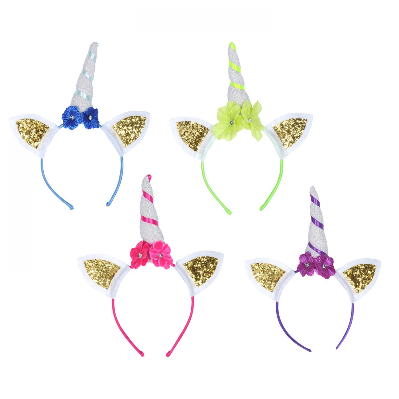 Glittered Unicorn Headbands (6) image