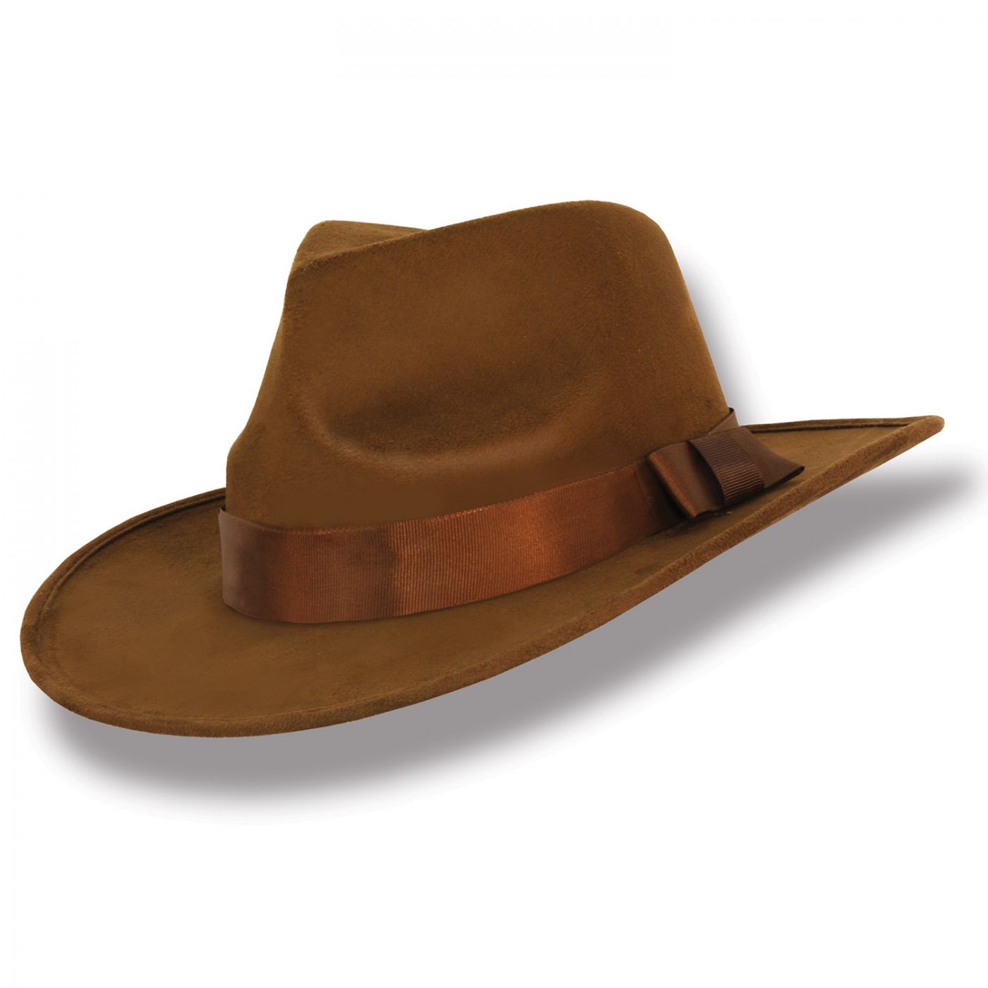 Brown Fabric Fedora Hat (6) image