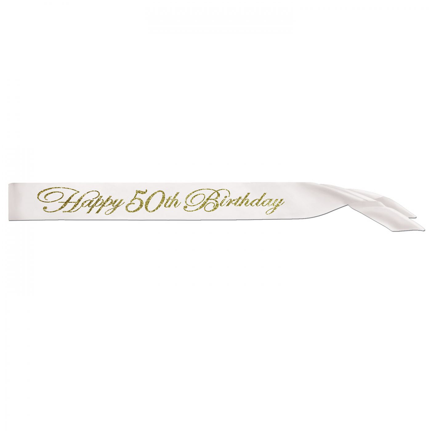 Glittered Happy 50th Birthday Satin Sash (6) image