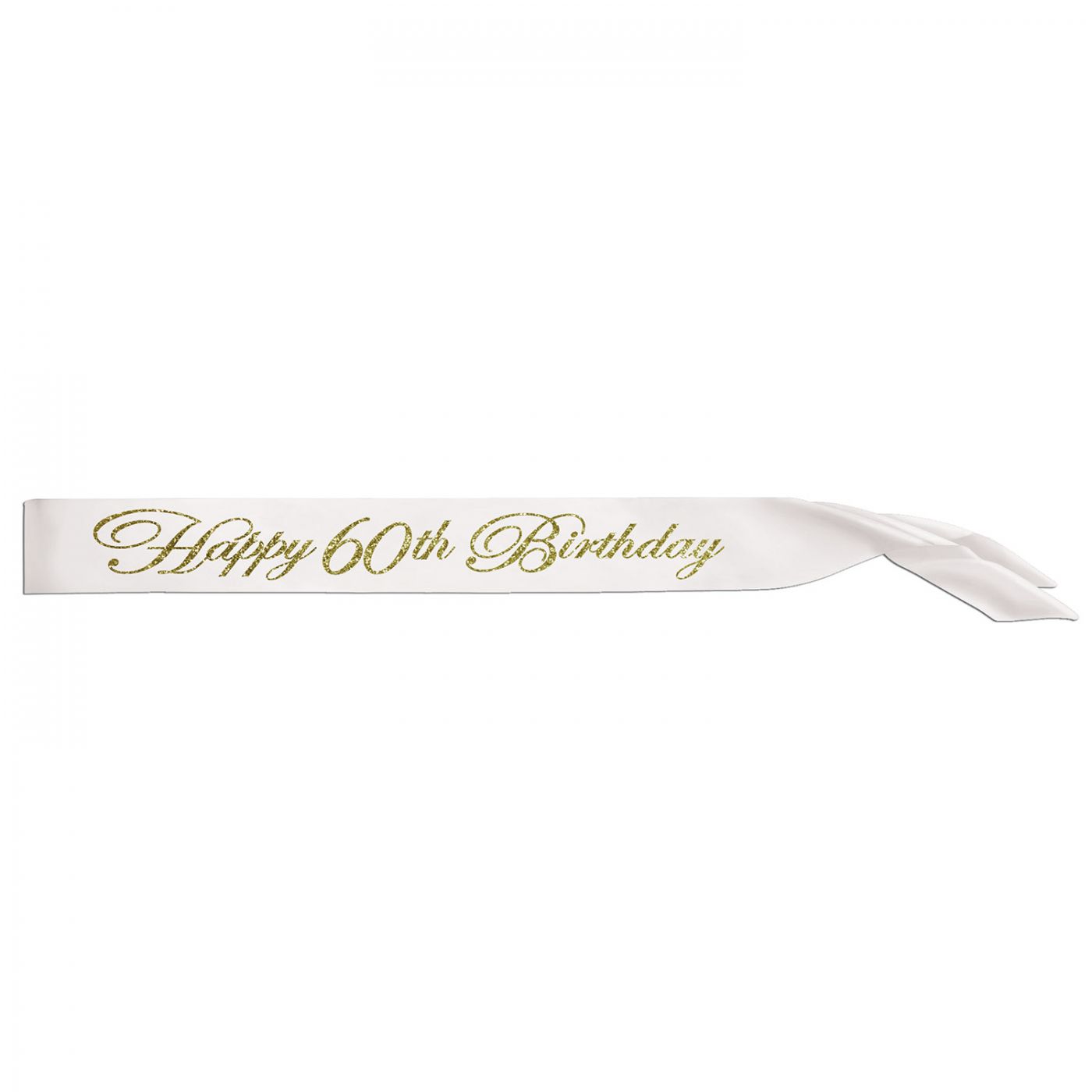 Glittered Happy 60th Birthday Satin Sash (6) image