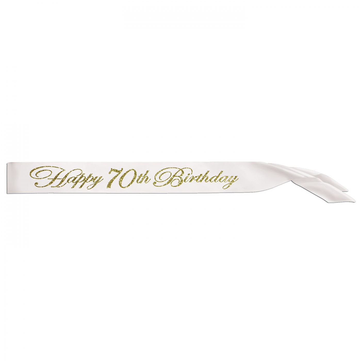 Glittered Happy 70th Birthday Satin Sash (6) image