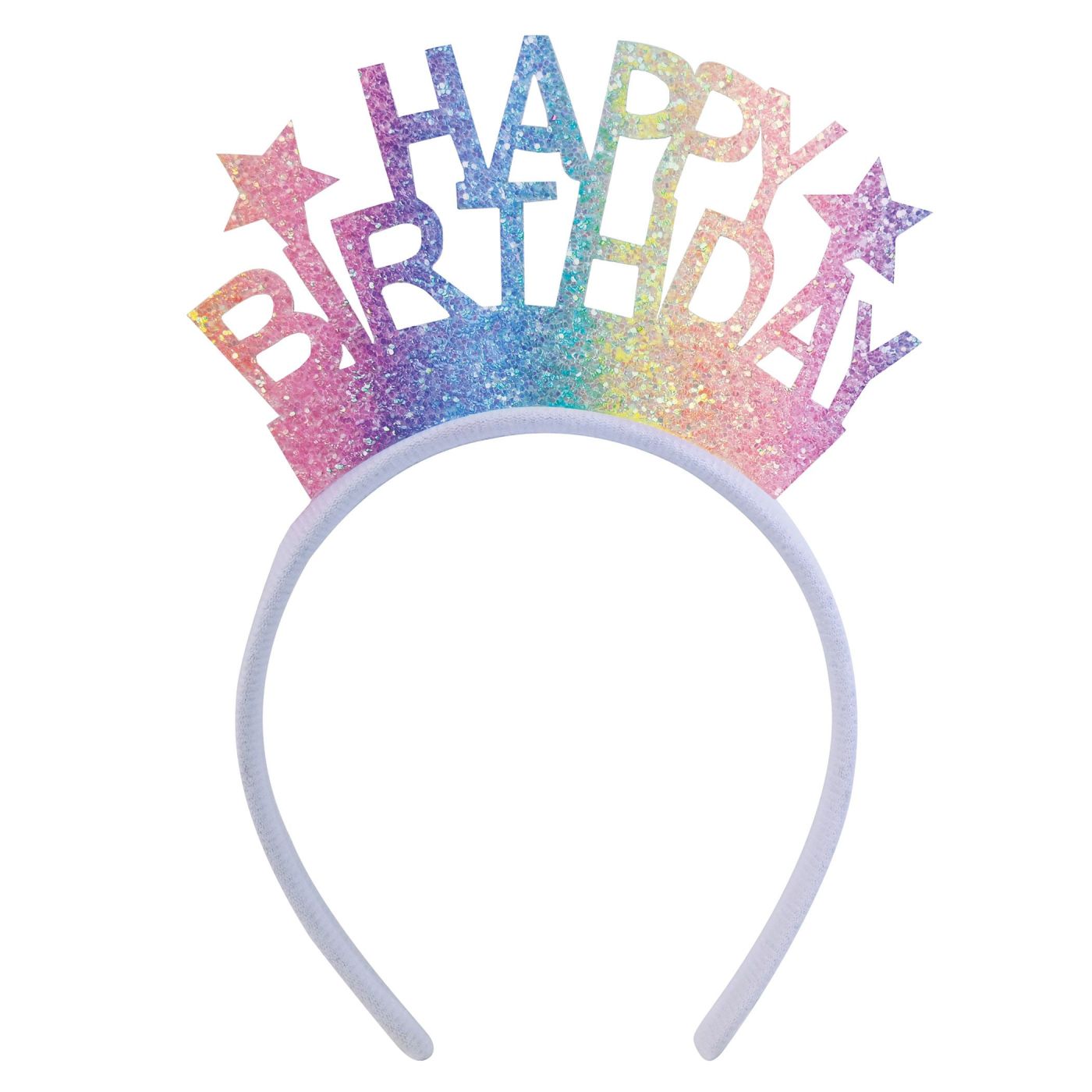 Glittered Happy Birthday Headband (12) image