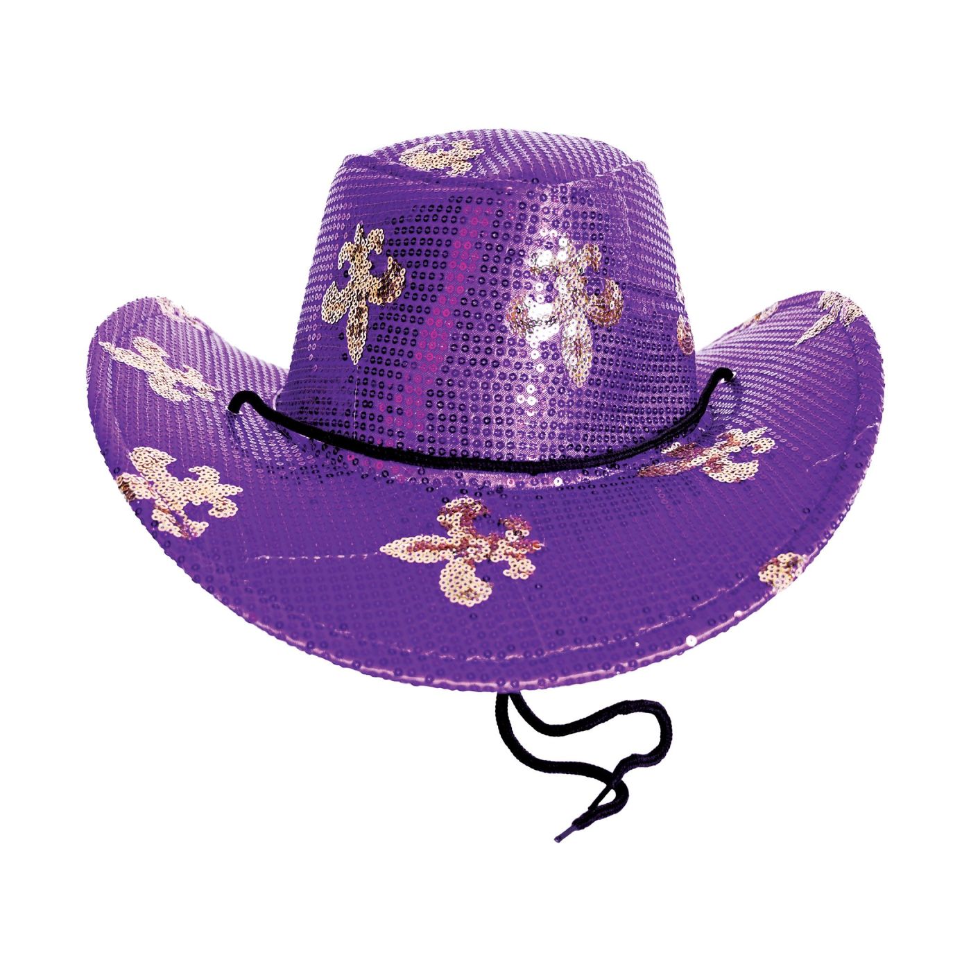 Sequined Mardi Gras Cowboy Hat (6) image