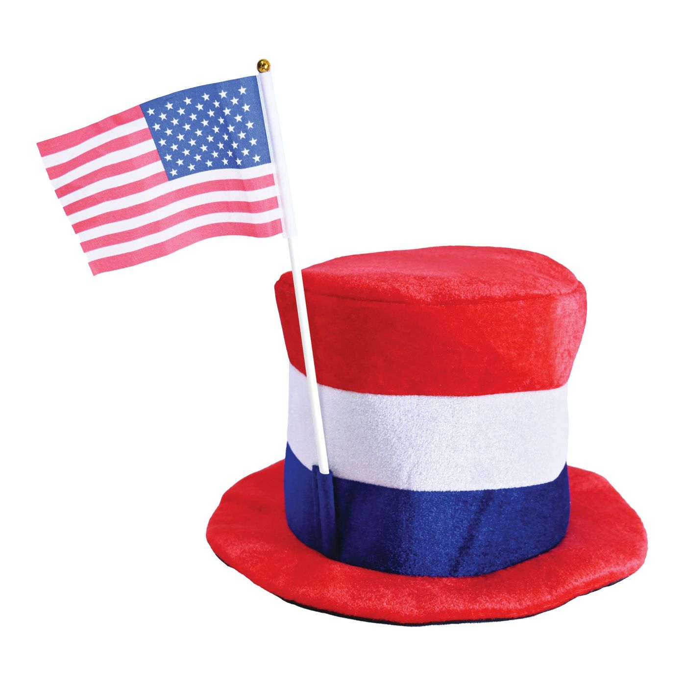 Plush Patriotic Top Hat w/American Flag (6) image
