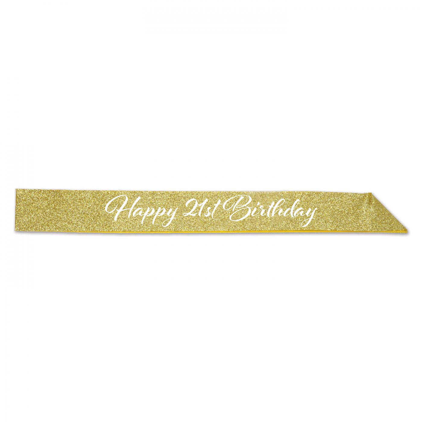 Happy 21st Birthday Glittered Sash (6) image