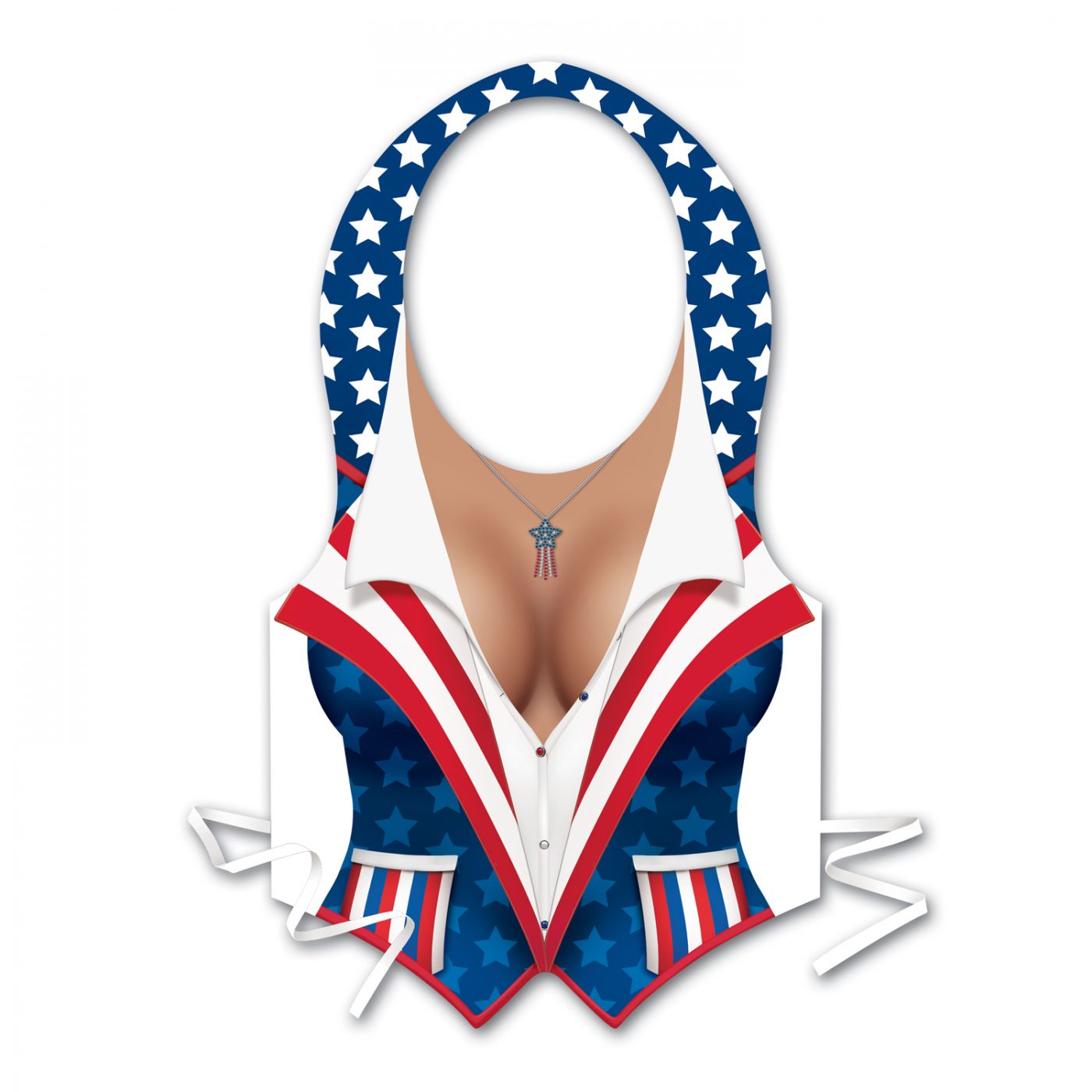 Plastic Female Patriotic Vest (48) image