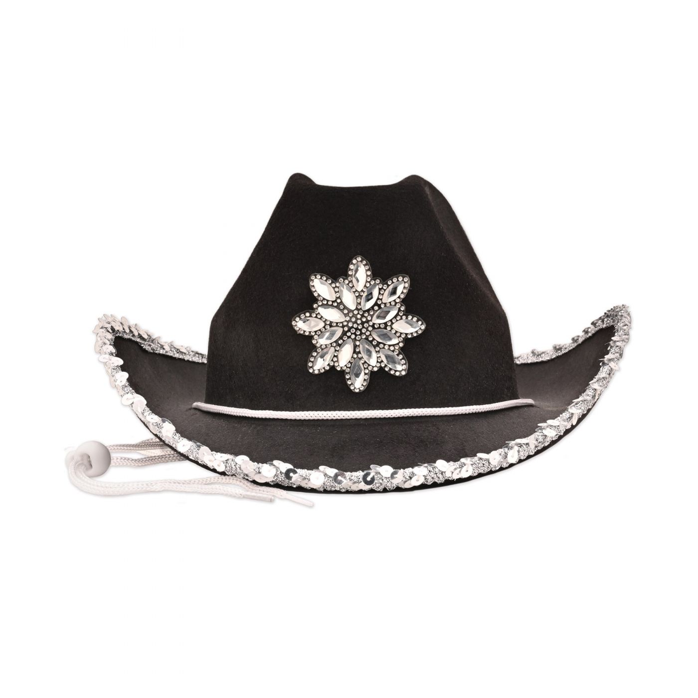 Black Felt Cowgirl Hat w/Gemstones (6) image