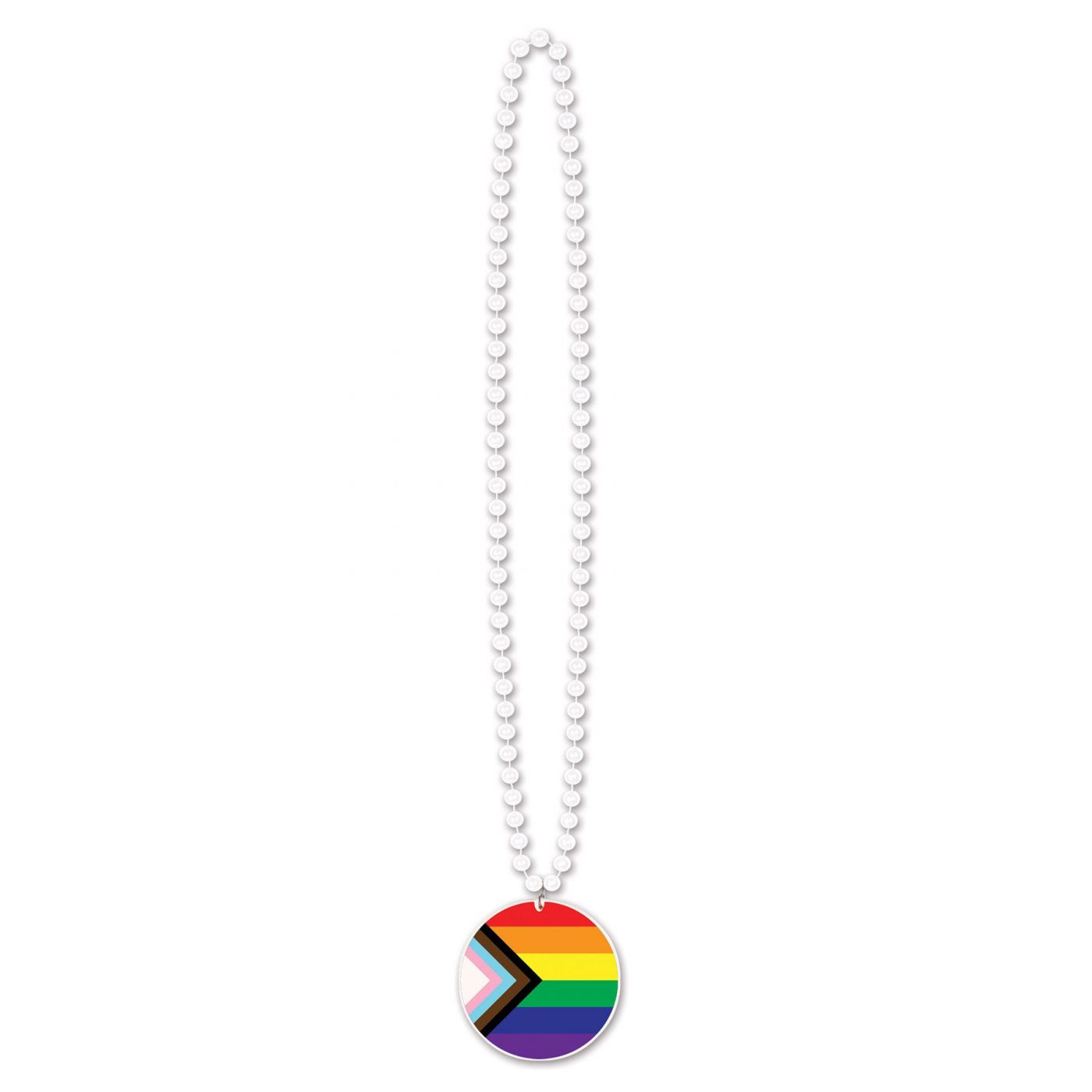 Beads w/Printed Pride Flag Medallion (12) image