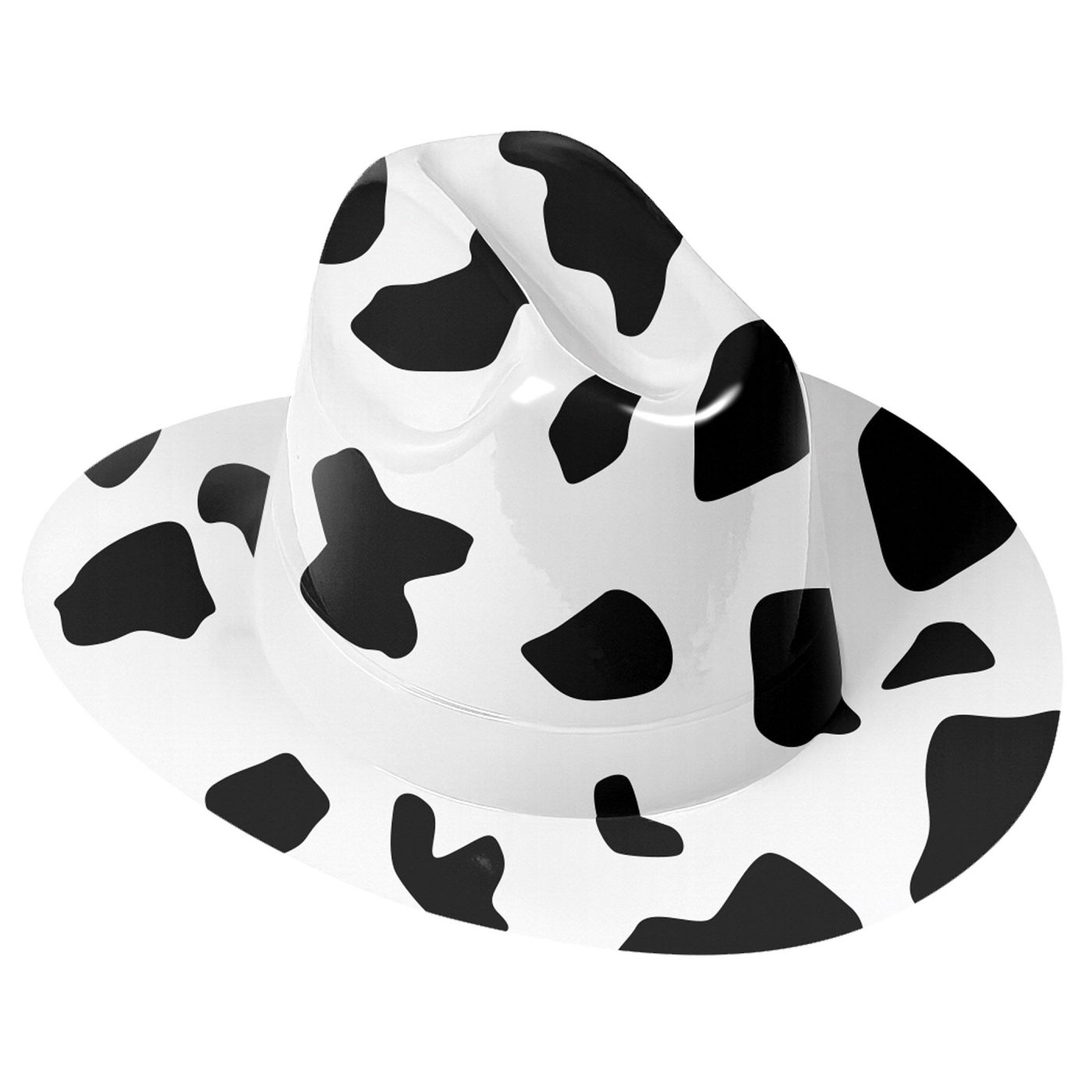 Plastic Cow Print Cowboy Hat (25) image