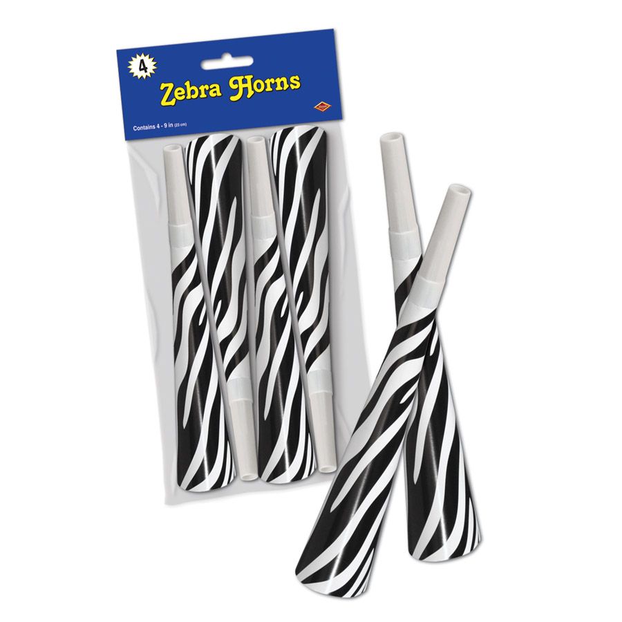 Pkgd Zebra Print Horns (48) image