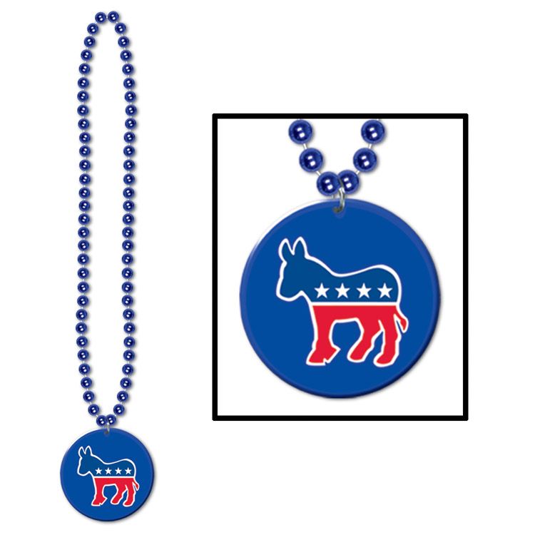 Beads w/Democratic Medallion (12) image