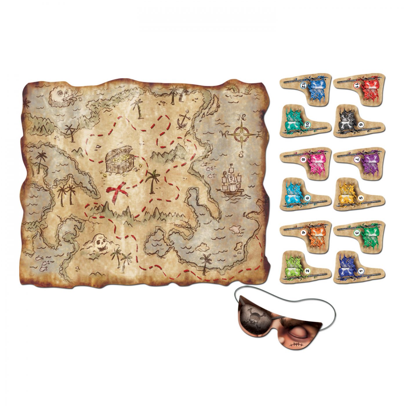 Pirate Treasure Map Party Game (24) image
