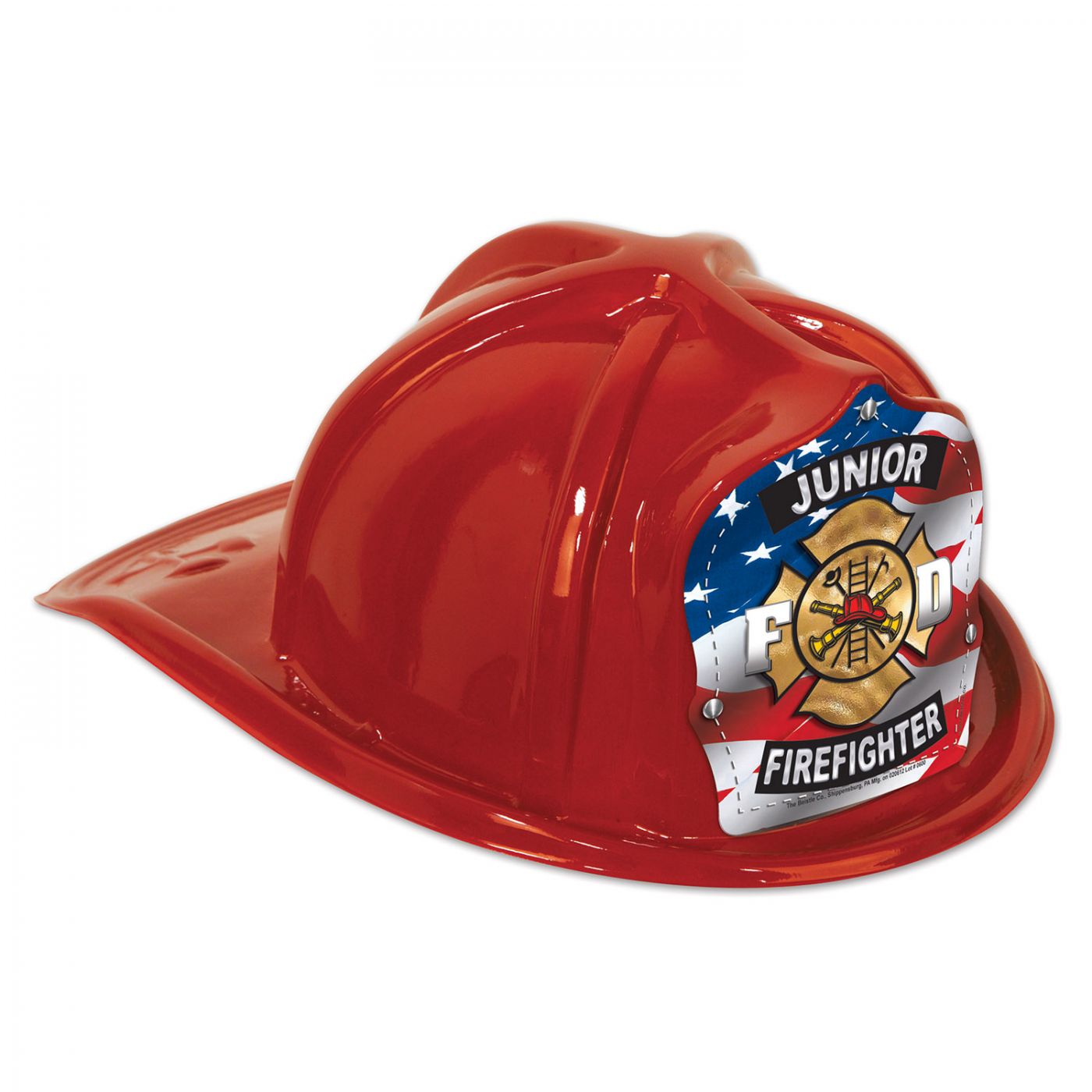 Red Plastic Jr Firefighter Hat (48) image