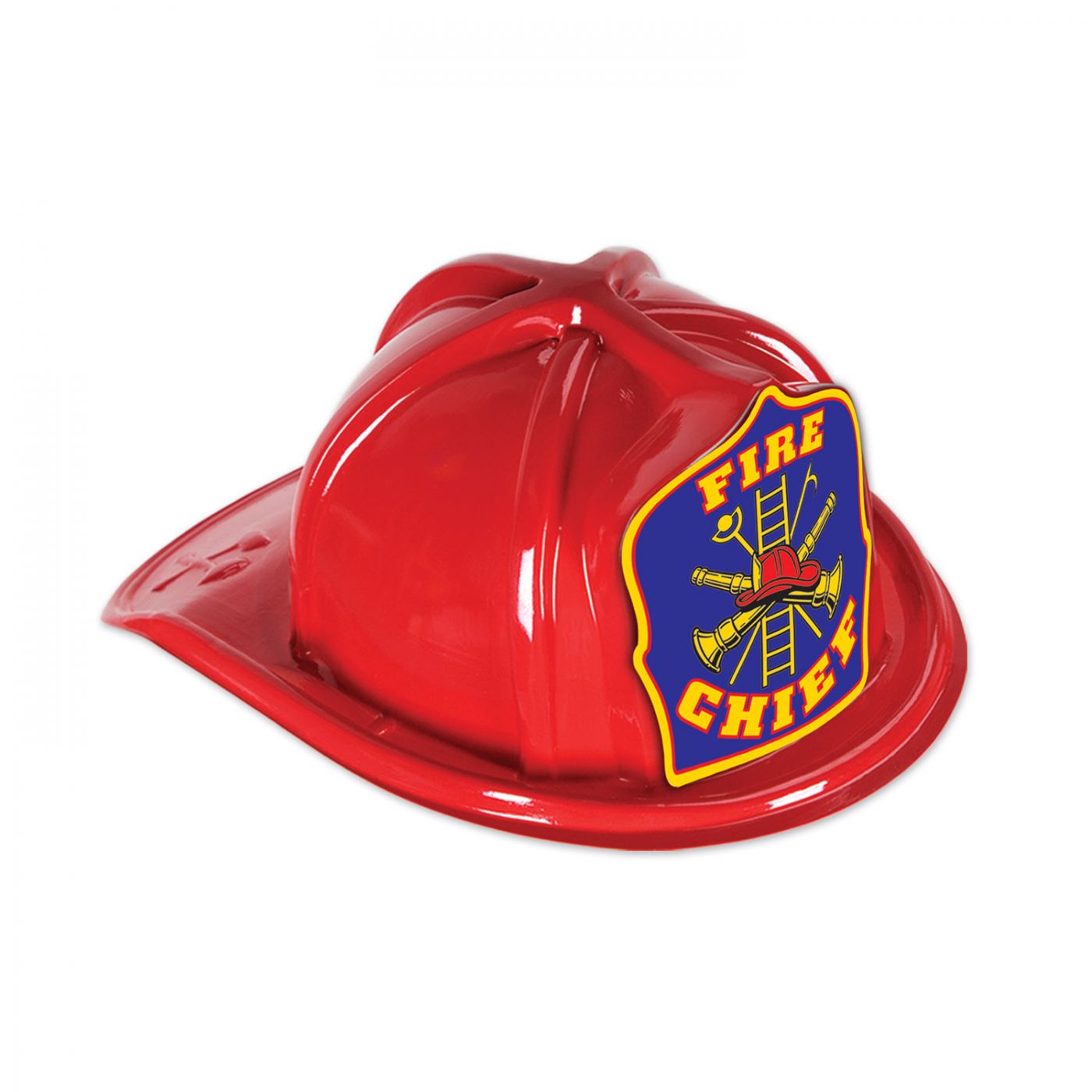 Red Plastic Fire Chief Hat (48) image
