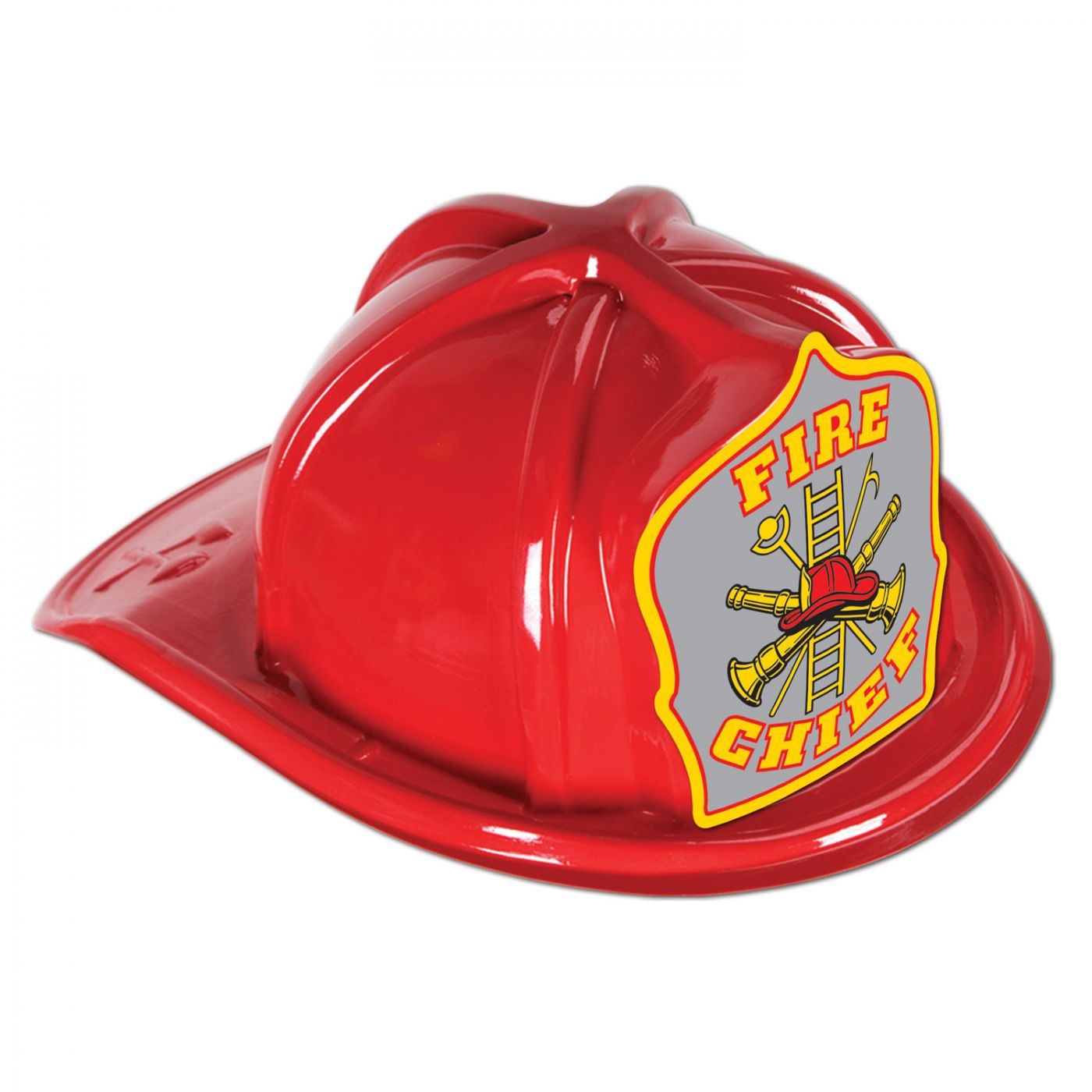 Red Plastic Fire Chief Hat (48) image