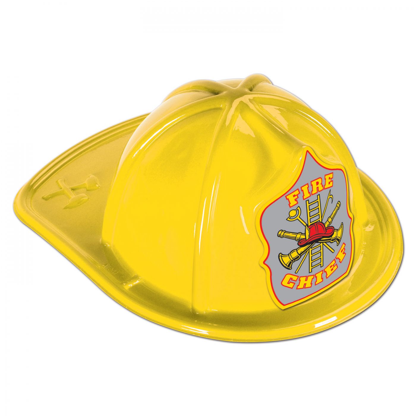 Yellow Plastic Fire Chief Hat (48) image