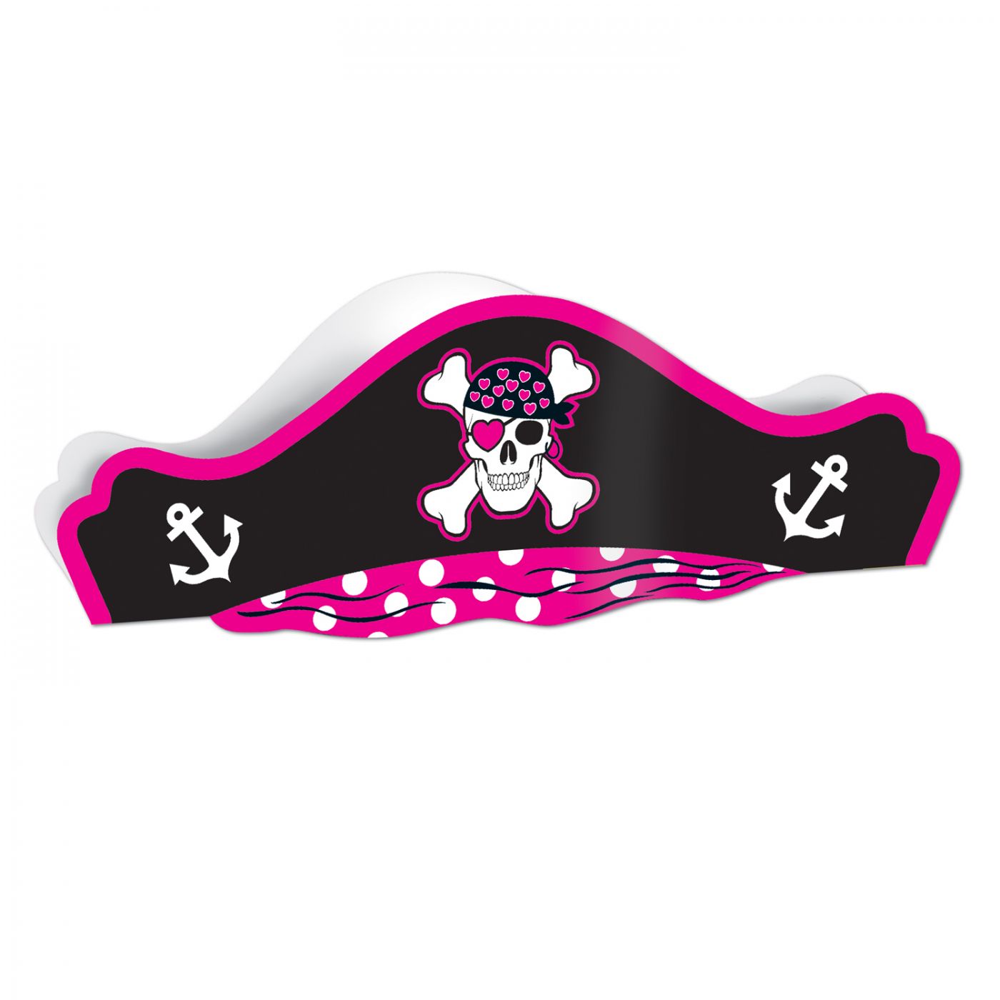 Pink Printed Pirate Hat (48) image