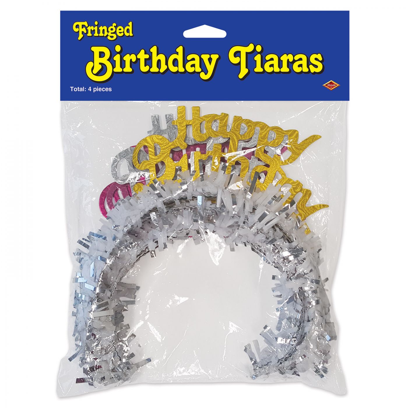 Pkgd Happy Birthday Tiaras w/Fringe image