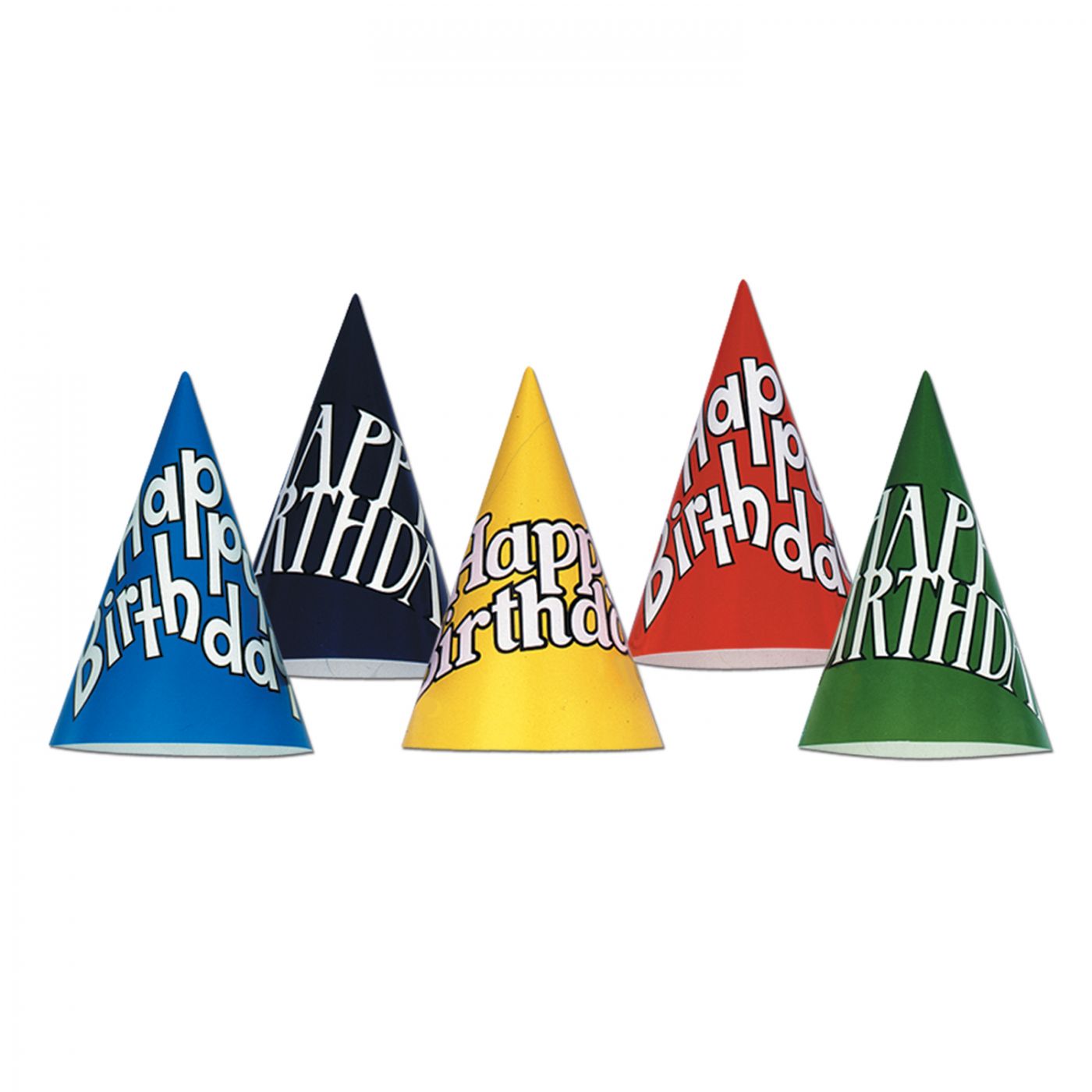 Happy Birthday Cone Hats (144) image