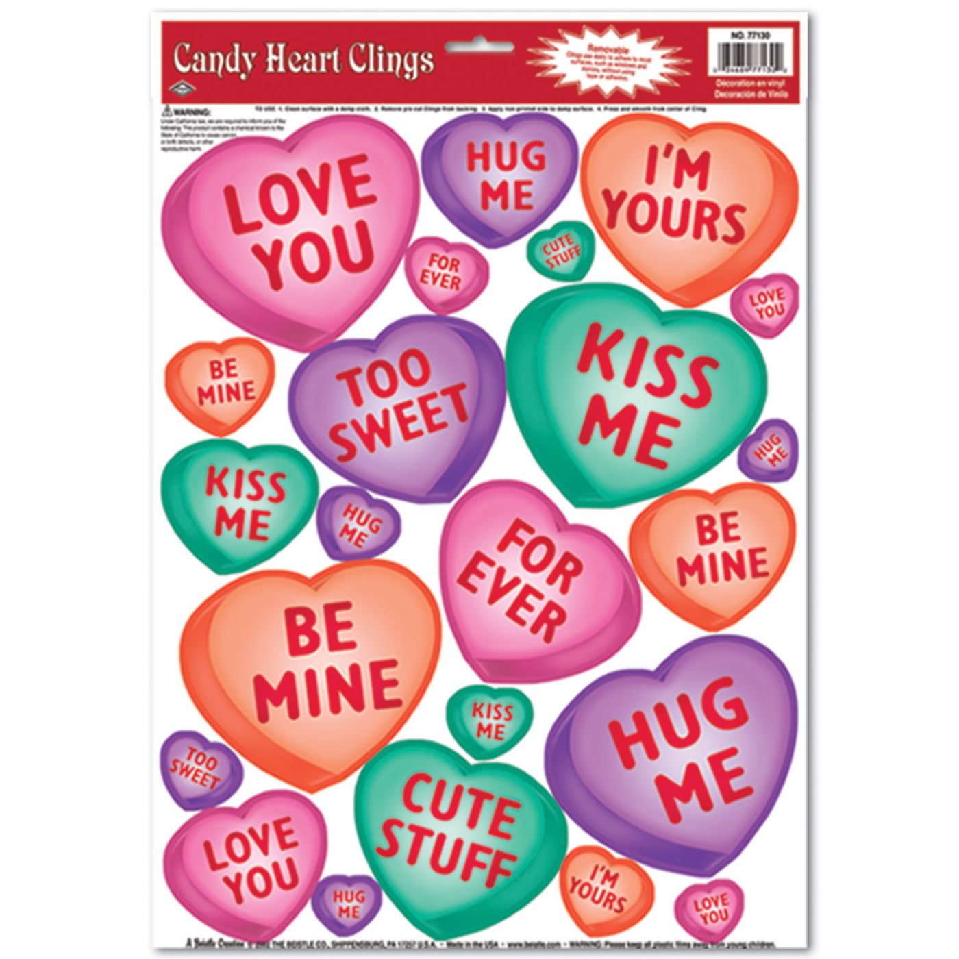 Candy Heart Clings (12) image