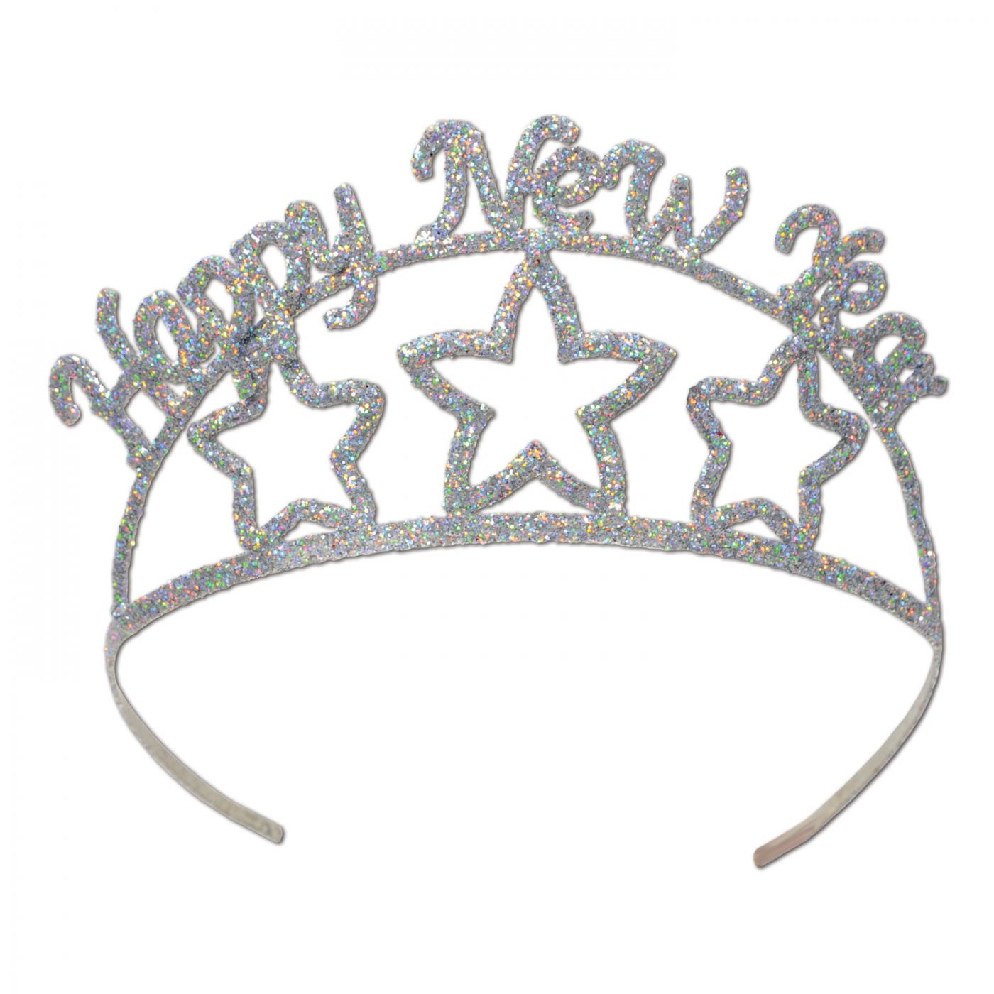 Glittered Metal Happy New Year Tiara (6) image