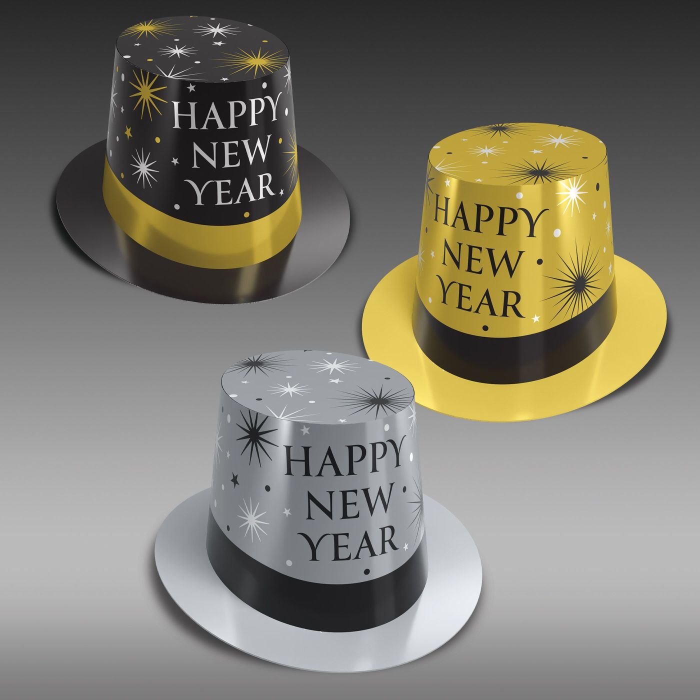 Silver & Gold New Year Hi-Hats (25) image