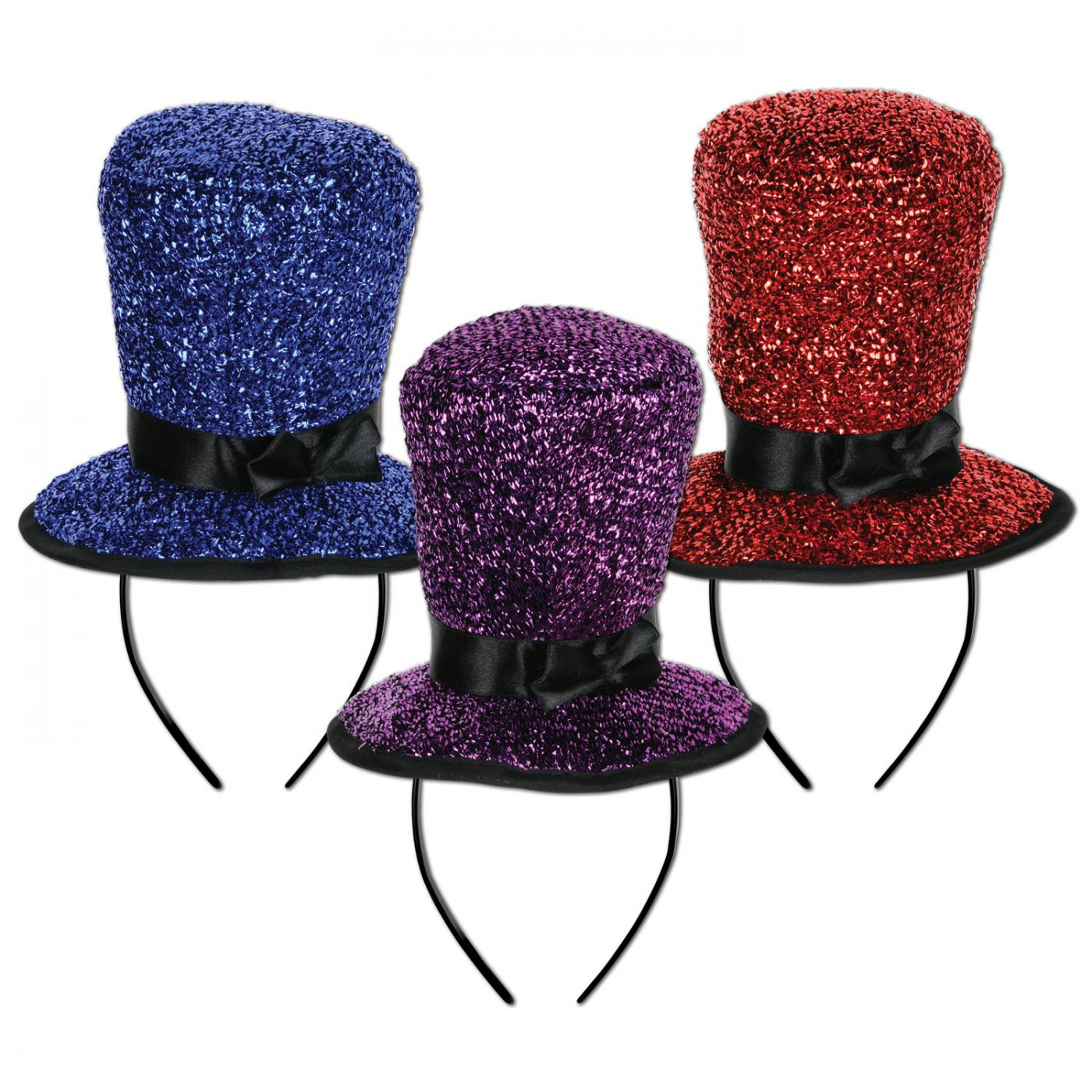 Sparkling Top Hat Headbands (12) image
