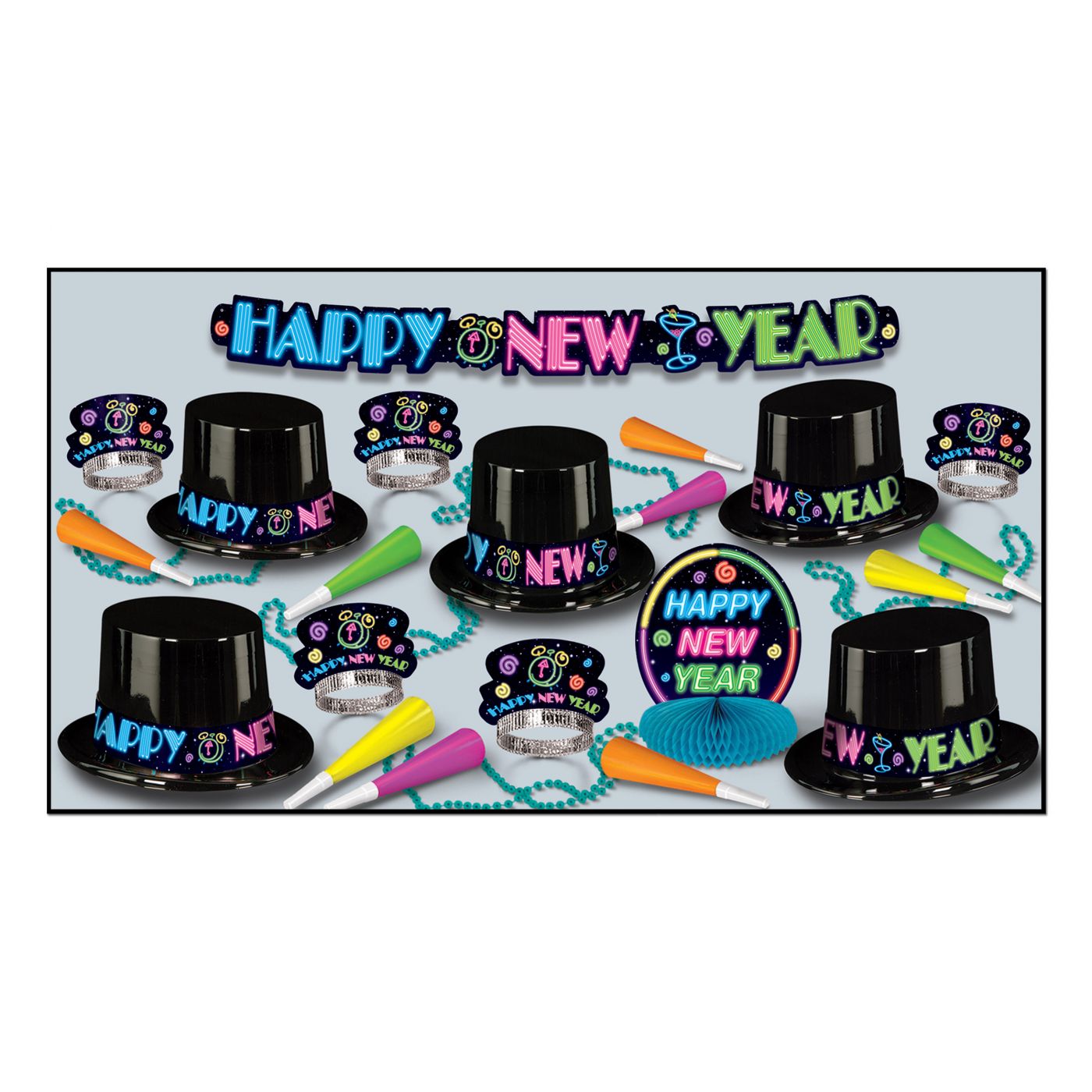 Neon Party Assortment for 10 (1) image