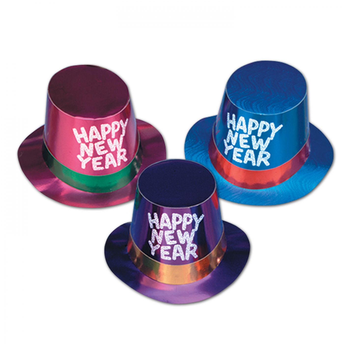 Foil Hi-Hats w/Glittered HNY (25) image