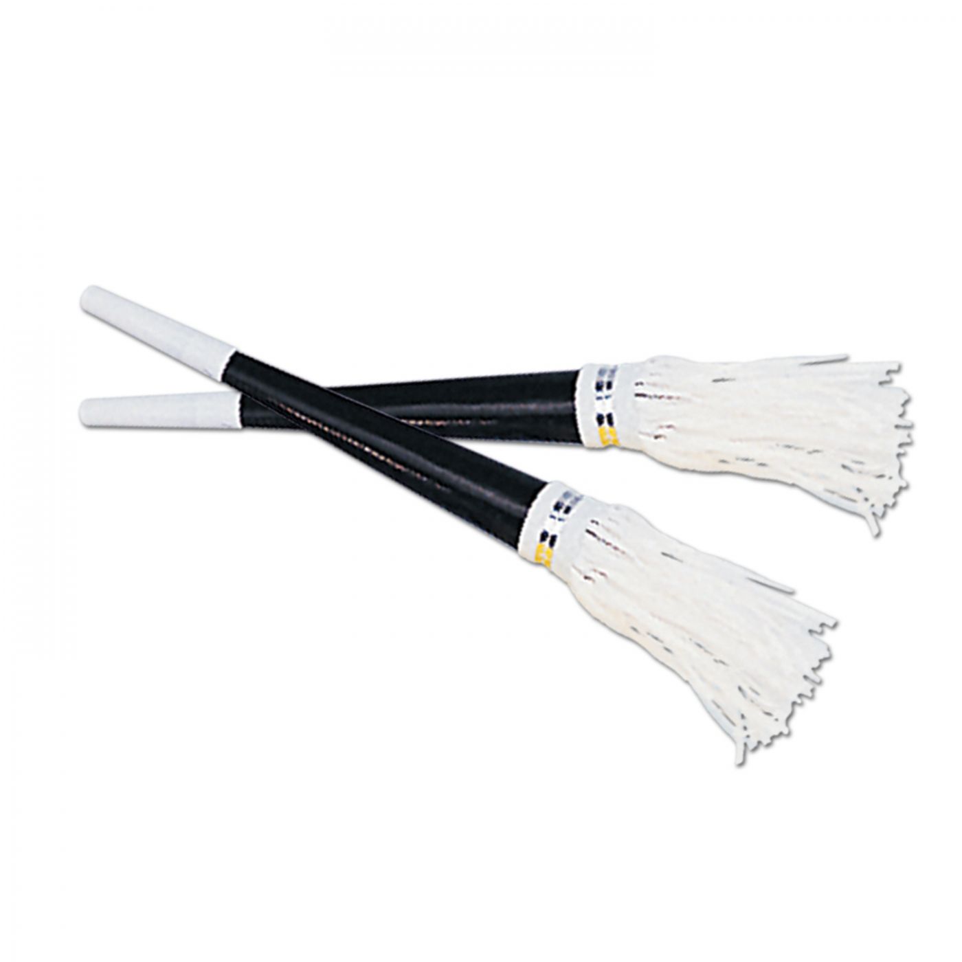 Black Foil Horns w/White Tassel (100) image