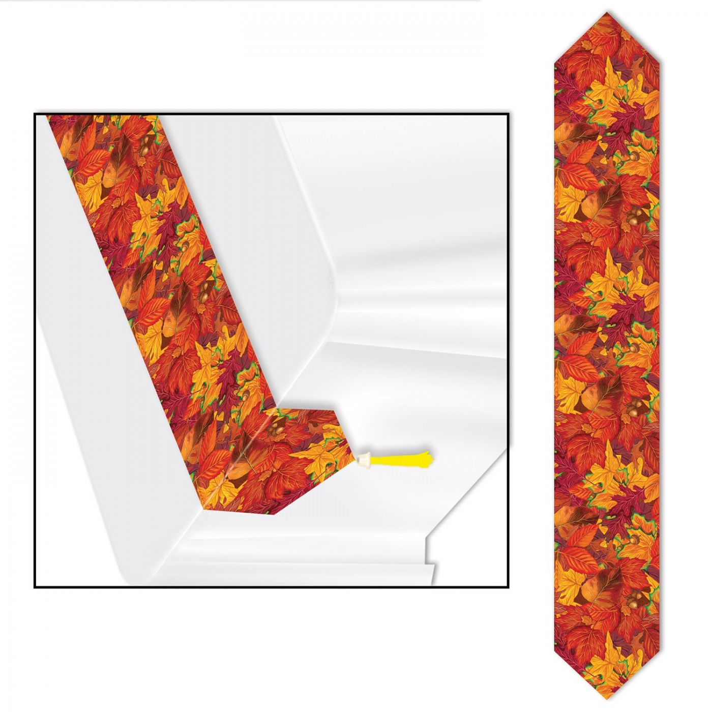 Printed Fall Leaf Table Runner (12) image